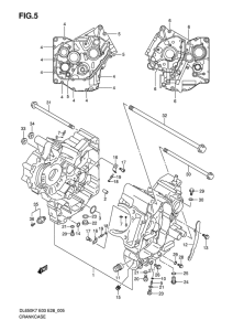 DL650 (ABS) Картер двигателя