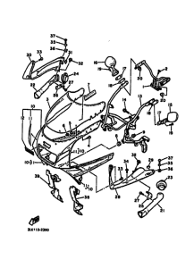 FZR1000 FZR1000E Cowling comp