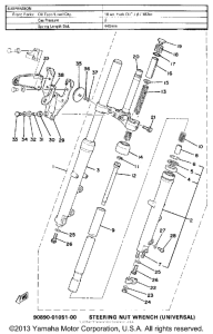 SR500F Передняя вилка