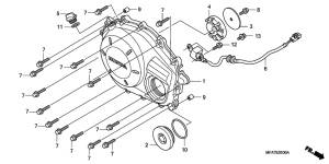 CBF1000 Крышка картера правая