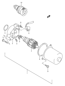 RGV250 Стартерный мотор