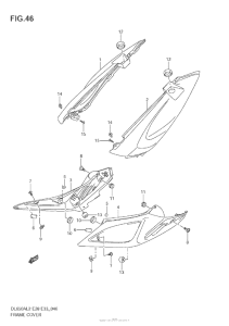 DL650 (ABS) Обтекатель рамы