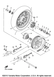 XVS950C Переднее колесо
