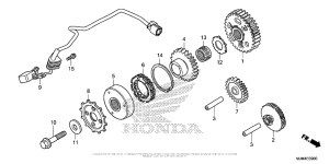 VFR800F Муфта стартера