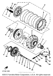 TZ250J Сцепление