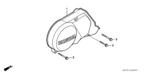 XR70R Крышка картера левая