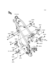 KLX150 Крепление двигателя
