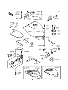ZX400 Топливный бак