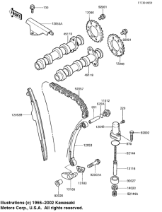 EX250 Camshafts / chain / tensioner