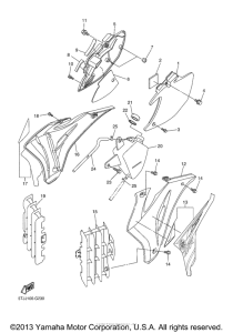 WR450F Боковые обтекатели