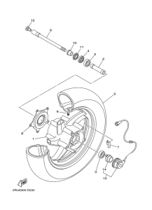 YP400 Переднее колесо