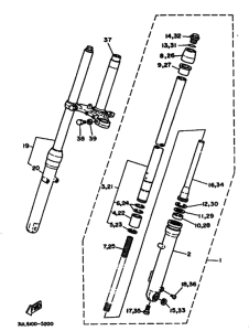 RT100 RT100G Вилка передней оси