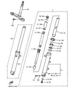 XJ600S Передняя вилка