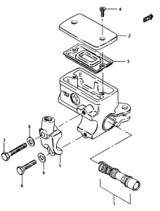 GSX750 Передний тормозной цилиндр