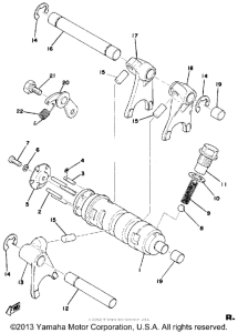 DT175C Shift cam-fork