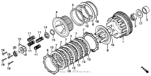 CB450S Сцепление