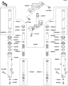 ZX1100 Передняя вилка