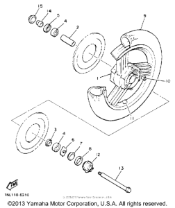 XVZ13DE Переднее колесо