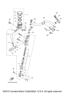 YZFR3FL Задний торм цилиндр