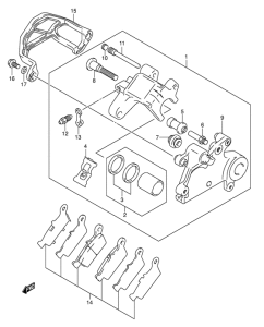 DR-Z400 Задний суппорт