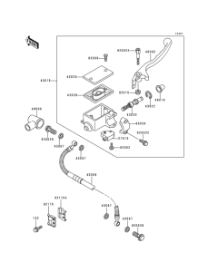 KDX125 Главный тормозной цилиндр