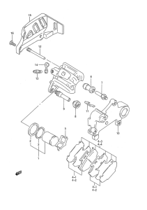 RM250 Задний суппорт