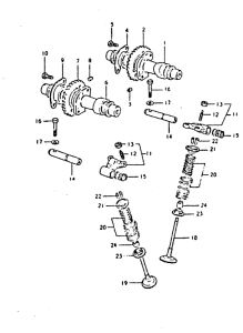 GS250 Распределительный вал-клапаны
