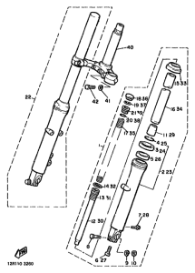 XS400 Передняя вилка