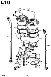 GP100 Спидометр-тахометр