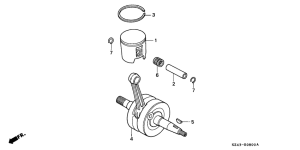 CR125R Crankshaft / piston