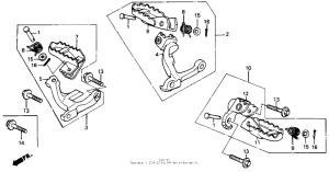 XR200R Подножки