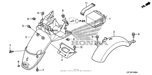 CHF50 Rear fender + battery