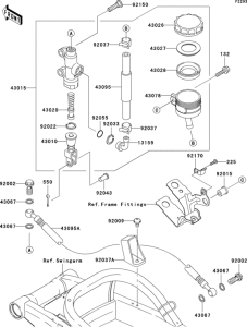 ZX900 Задний торм цилиндр