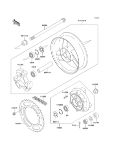 ZX600 Задняя ступица колеса