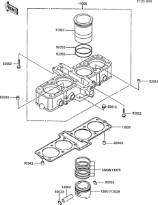 ZX600 Цилиндр и поршни