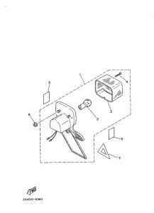 YSR80 Габаритный задний фонарь