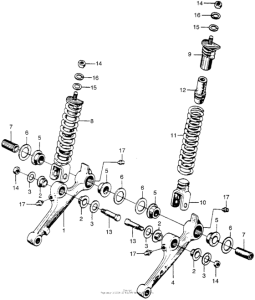 PC50 Front fork + front fender