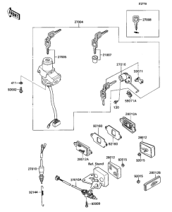 ZX1100 Выключатель зажигания