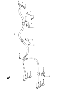 AN650 (ABS) Передние тормозные трубки