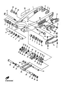 WR450F WR450FT Задний рычаг и подвеска
