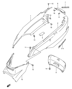 AN250 Обтекатель задний