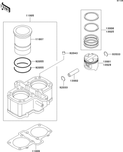 EX500 Цилиндр и поршни