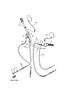 YD125S ｽﾃｱﾘﾝｸﾞﾊﾝﾄﾞﾙ.ｹｰﾌﾞﾙ