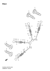 DL650 (ABS) Распределительный вал  /  valve