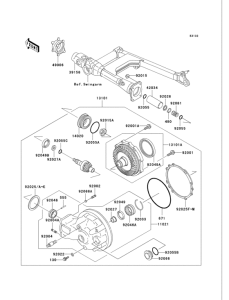 VN750 Drive shaft / final gear(1 / 2)