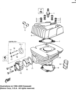 KM100 Головка блока цилиндров / цилиндр