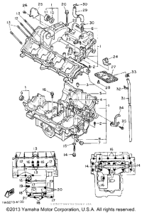 FZR400SAC Картер двигателя