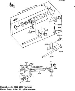 KZ1100 Переключатель передач