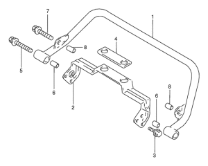 RG125 Задняя часть рукоятки