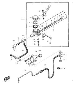 KZ400 Передний тормозной цилиндр